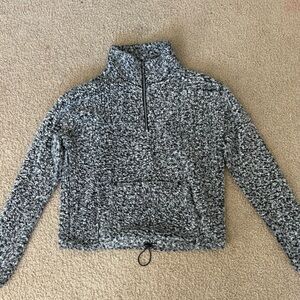 SO Gray Quarterzip Cozy Softest Sherpa